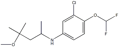 3-chloro-4-(difluoromethoxy)-N-(4-methoxy-4-methylpentan-2-yl)aniline Struktur