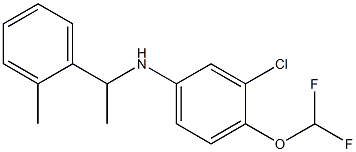3-chloro-4-(difluoromethoxy)-N-[1-(2-methylphenyl)ethyl]aniline Structure