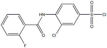 3-chloro-4-[(2-fluorobenzene)amido]benzene-1-sulfonyl chloride