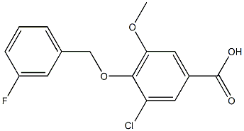 3-chloro-4-[(3-fluorophenyl)methoxy]-5-methoxybenzoic acid Structure