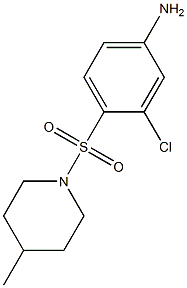 3-chloro-4-[(4-methylpiperidine-1-)sulfonyl]aniline,,结构式