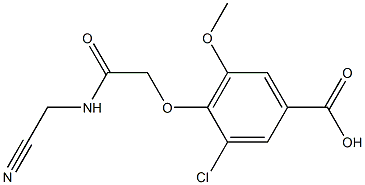 3-chloro-4-{[(cyanomethyl)carbamoyl]methoxy}-5-methoxybenzoic acid Struktur