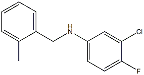 3-chloro-4-fluoro-N-[(2-methylphenyl)methyl]aniline 化学構造式