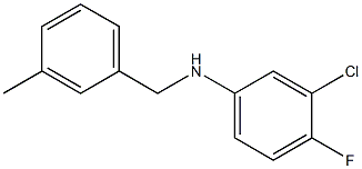 3-chloro-4-fluoro-N-[(3-methylphenyl)methyl]aniline,,结构式