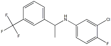 3-chloro-4-fluoro-N-{1-[3-(trifluoromethyl)phenyl]ethyl}aniline 结构式