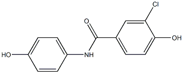 3-chloro-4-hydroxy-N-(4-hydroxyphenyl)benzamide,,结构式