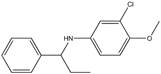 3-chloro-4-methoxy-N-(1-phenylpropyl)aniline,,结构式