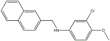 3-chloro-4-methoxy-N-(naphthalen-2-ylmethyl)aniline,,结构式