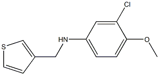 3-chloro-4-methoxy-N-(thiophen-3-ylmethyl)aniline,,结构式