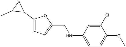 3-chloro-4-methoxy-N-{[5-(2-methylcyclopropyl)furan-2-yl]methyl}aniline