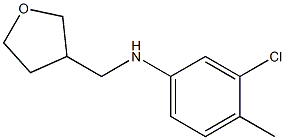 3-chloro-4-methyl-N-(oxolan-3-ylmethyl)aniline Struktur