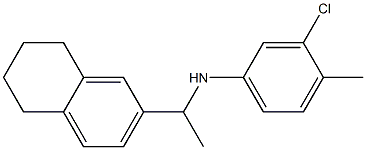 3-chloro-4-methyl-N-[1-(5,6,7,8-tetrahydronaphthalen-2-yl)ethyl]aniline,,结构式