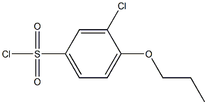 3-chloro-4-propoxybenzene-1-sulfonyl chloride 化学構造式