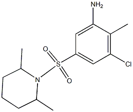 3-chloro-5-[(2,6-dimethylpiperidine-1-)sulfonyl]-2-methylaniline Structure