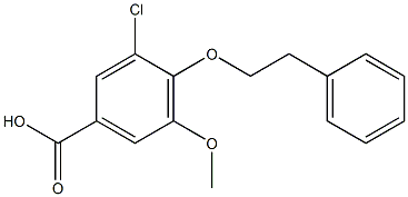 3-chloro-5-methoxy-4-(2-phenylethoxy)benzoic acid,,结构式