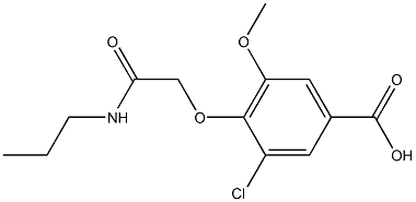 3-chloro-5-methoxy-4-[(propylcarbamoyl)methoxy]benzoic acid,,结构式