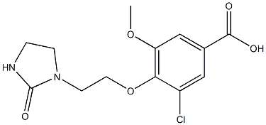 3-chloro-5-methoxy-4-[2-(2-oxoimidazolidin-1-yl)ethoxy]benzoic acid Structure