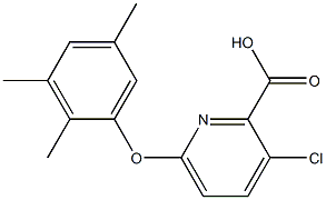 3-chloro-6-(2,3,5-trimethylphenoxy)pyridine-2-carboxylic acid Structure