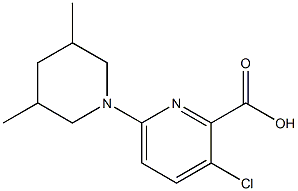 3-chloro-6-(3,5-dimethylpiperidin-1-yl)pyridine-2-carboxylic acid 化学構造式