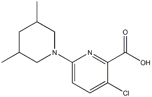 3-chloro-6-(3,5-dimethylpiperidin-1-yl)pyridine-2-carboxylic acid Structure