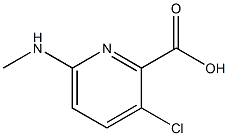 3-chloro-6-(methylamino)pyridine-2-carboxylic acid,,结构式