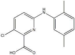 3-chloro-6-[(2,5-dimethylphenyl)amino]pyridine-2-carboxylic acid Struktur