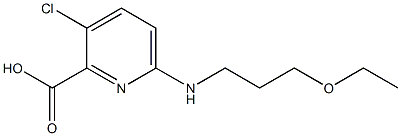 3-chloro-6-[(3-ethoxypropyl)amino]pyridine-2-carboxylic acid Structure