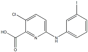 3-chloro-6-[(3-iodophenyl)amino]pyridine-2-carboxylic acid Struktur