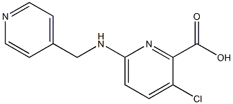 3-chloro-6-[(pyridin-4-ylmethyl)amino]pyridine-2-carboxylic acid Struktur