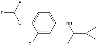 3-chloro-N-(1-cyclopropylethyl)-4-(difluoromethoxy)aniline|