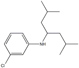 3-chloro-N-(2,6-dimethylheptan-4-yl)aniline,,结构式