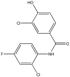 3-chloro-N-(2-chloro-4-fluorophenyl)-4-hydroxybenzamide Structure