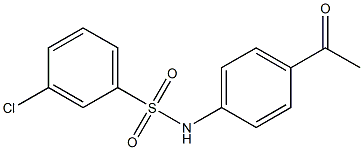 3-chloro-N-(4-acetylphenyl)benzene-1-sulfonamide Struktur
