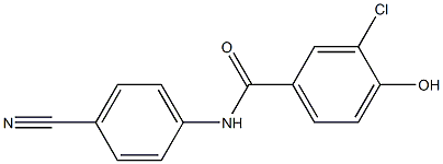 3-chloro-N-(4-cyanophenyl)-4-hydroxybenzamide,,结构式