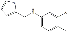 3-chloro-N-(furan-2-ylmethyl)-4-methylaniline,,结构式