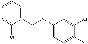 3-chloro-N-[(2-chlorophenyl)methyl]-4-methylaniline Structure