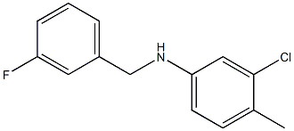 3-chloro-N-[(3-fluorophenyl)methyl]-4-methylaniline Struktur
