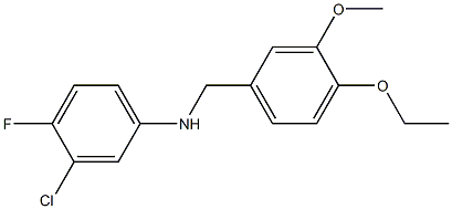 3-chloro-N-[(4-ethoxy-3-methoxyphenyl)methyl]-4-fluoroaniline