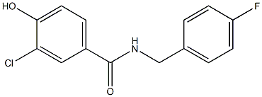 3-chloro-N-[(4-fluorophenyl)methyl]-4-hydroxybenzamide Struktur