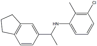 3-chloro-N-[1-(2,3-dihydro-1H-inden-5-yl)ethyl]-2-methylaniline Structure