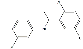 3-chloro-N-[1-(2,5-dichlorophenyl)ethyl]-4-fluoroaniline Structure