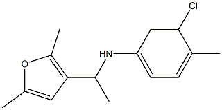 3-chloro-N-[1-(2,5-dimethylfuran-3-yl)ethyl]-4-methylaniline Structure