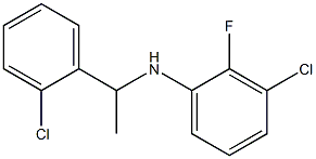 3-chloro-N-[1-(2-chlorophenyl)ethyl]-2-fluoroaniline,,结构式