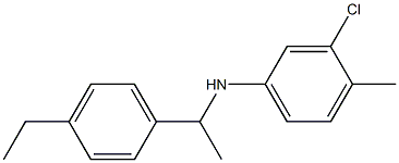 3-chloro-N-[1-(4-ethylphenyl)ethyl]-4-methylaniline,,结构式