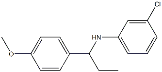 3-chloro-N-[1-(4-methoxyphenyl)propyl]aniline 化学構造式
