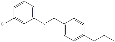 3-chloro-N-[1-(4-propylphenyl)ethyl]aniline,,结构式