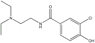 3-chloro-N-[2-(diethylamino)ethyl]-4-hydroxybenzamide 化学構造式
