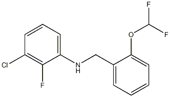 3-chloro-N-{[2-(difluoromethoxy)phenyl]methyl}-2-fluoroaniline,,结构式