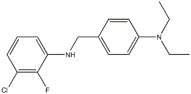 3-chloro-N-{[4-(diethylamino)phenyl]methyl}-2-fluoroaniline Structure