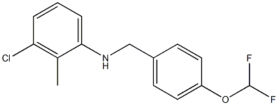 3-chloro-N-{[4-(difluoromethoxy)phenyl]methyl}-2-methylaniline Structure